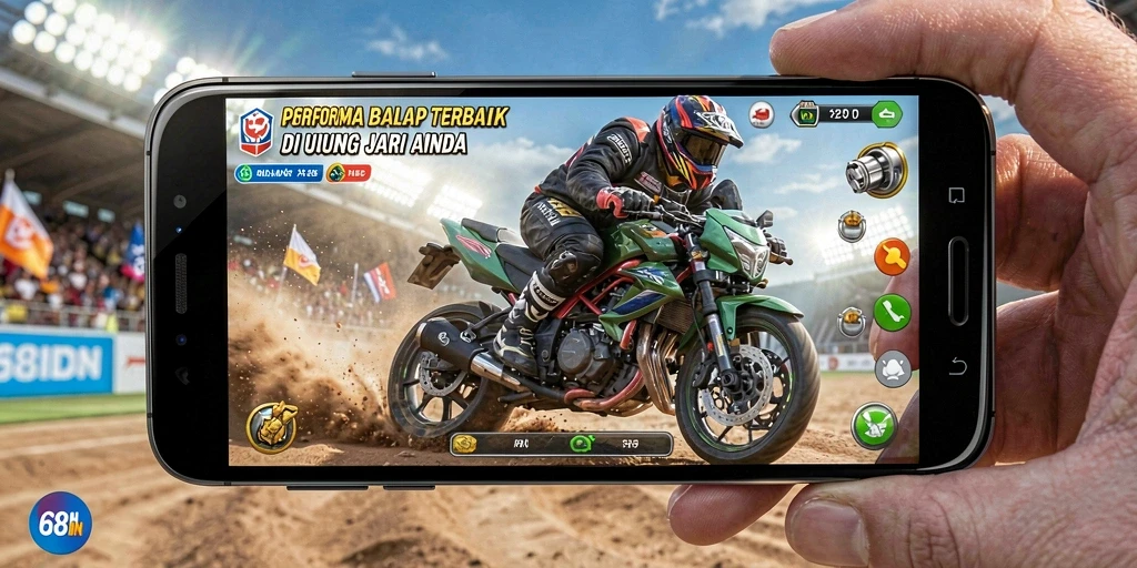 Tampilan gameplay Racing yang mendebarkan dan menarik.