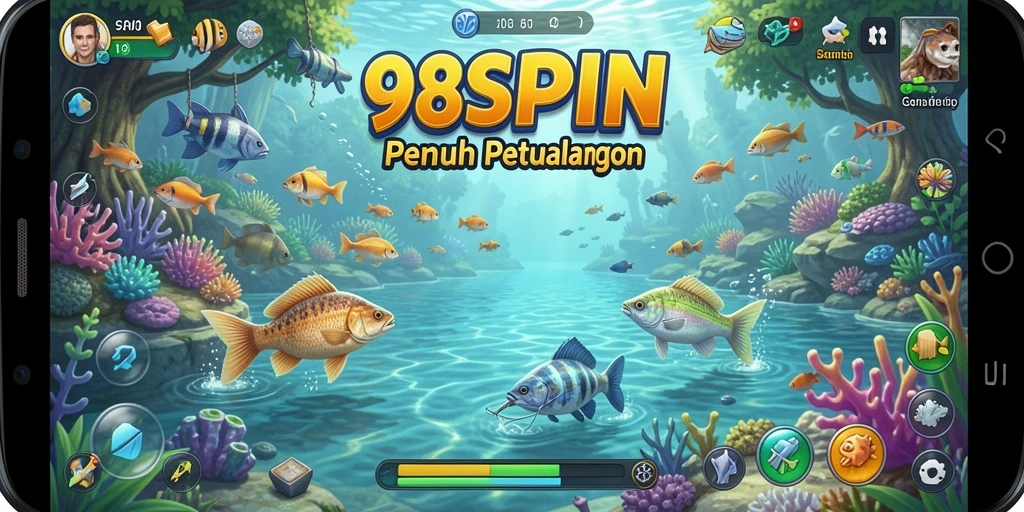 Screenshot menunjukkan interior seru saat bermain 98SPIN.