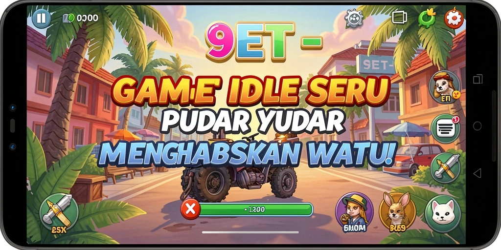Tampilan screenshot utama 9ET menampilkan gameplay yang santai dan memikat.