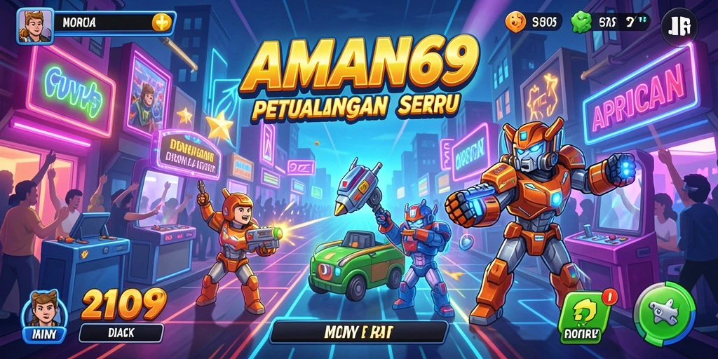 Tampilan gameplay seru dari AMAN69 dengan tingkat tantangan yang beragam.