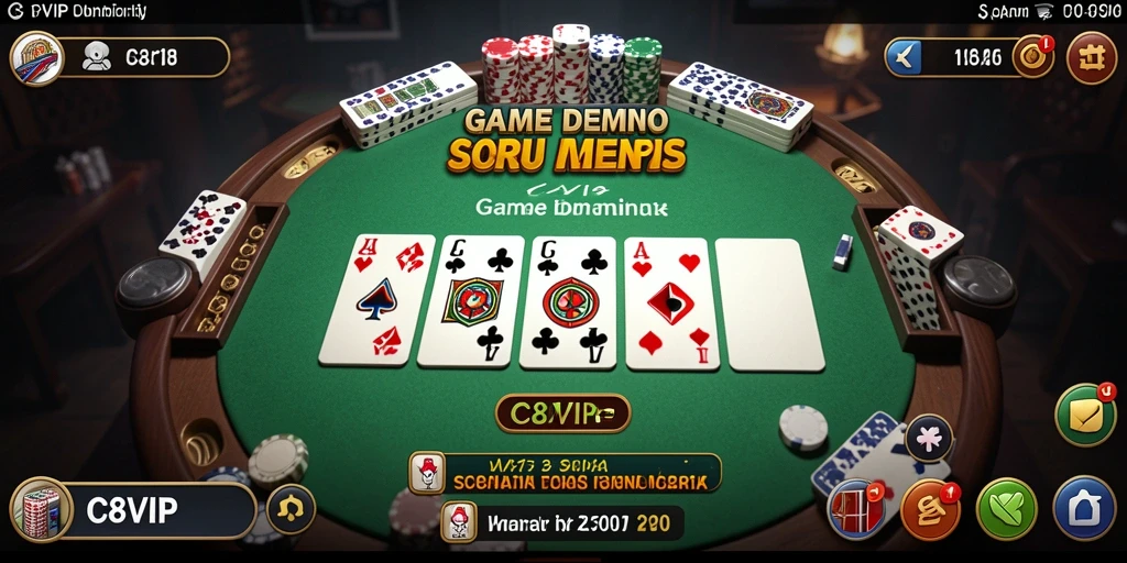 Tampilan gameplay C8VIP yang seru dan menantang.