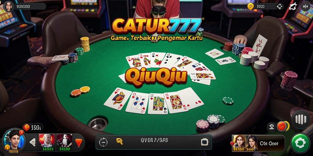 Tampilan menarik dari gameplay QiuQiu di CATUR777.