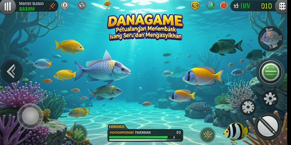 Tampilan memukau dari gameplay Tembak Ikan di DANAGAME.