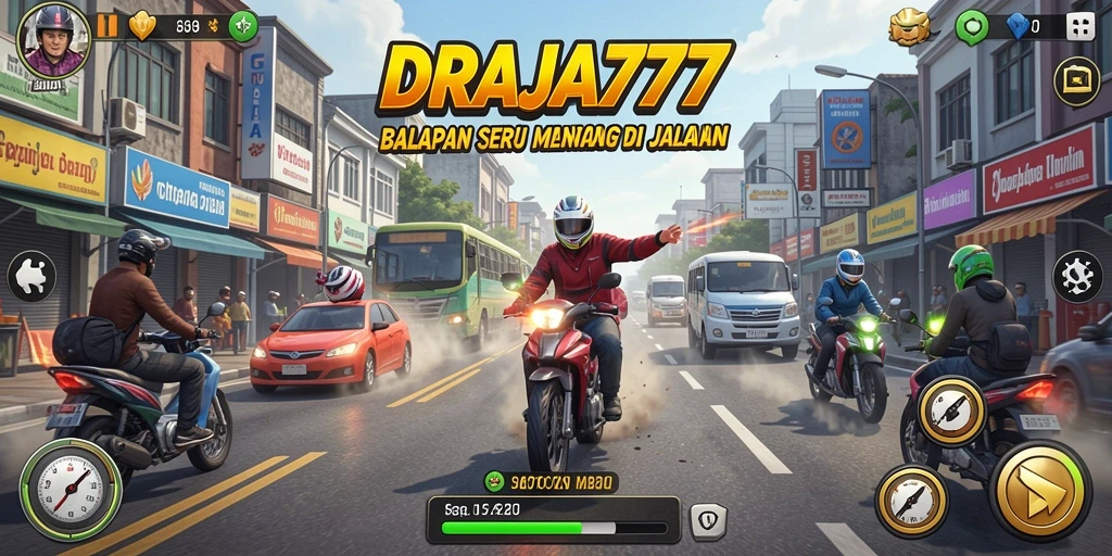 Screenshot gameplay balap mobil yang seru di DRAJA777.