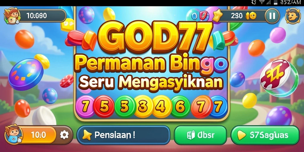 Tampilan gameplay GOD77 yang menarik dan interaktif saat bermain Bingo.