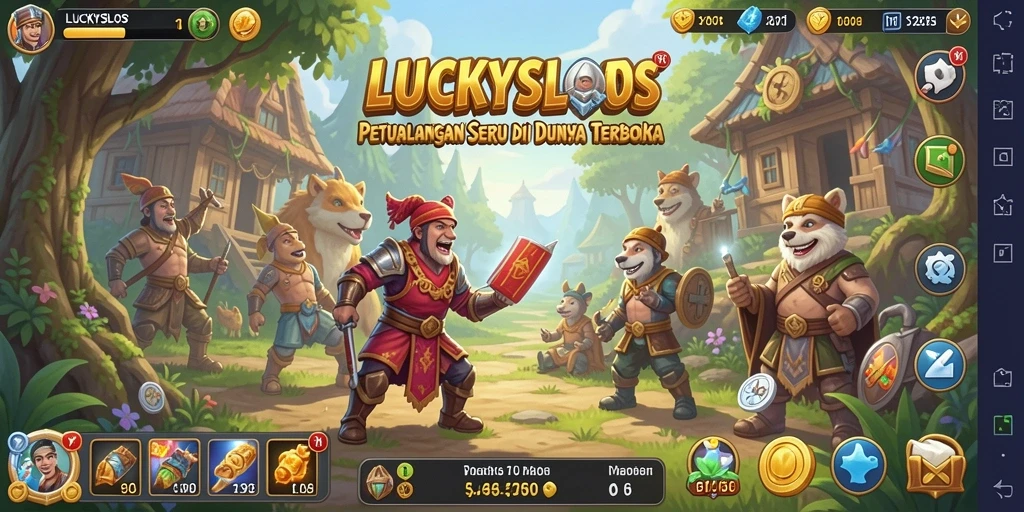 Tampilan gameplay LUCKYSLOTS yang menakjubkan di dunia terbuka.