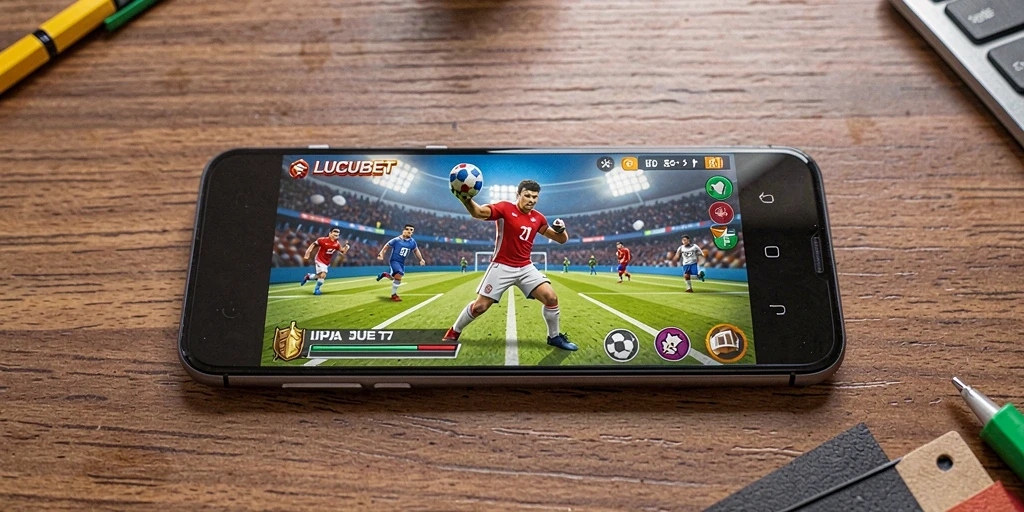Screenshot gameplay <strong>LUCUBET</strong> yang menggambarkan aksi seru dalam olahraga.