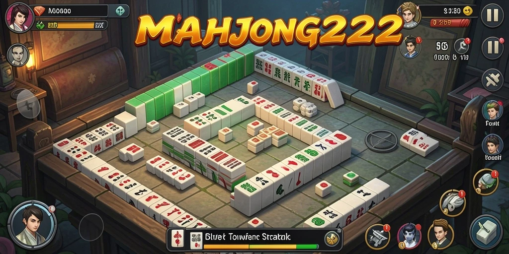 Screenshot menunjukkan pertempuran mendebarkan dengan menara dan musuh.