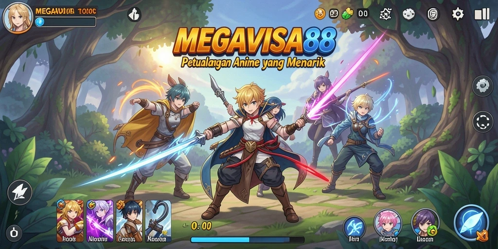 Tampilan gameplay <strong>MEGAVISA88</strong> yang menakjubkan dan penuh warna.