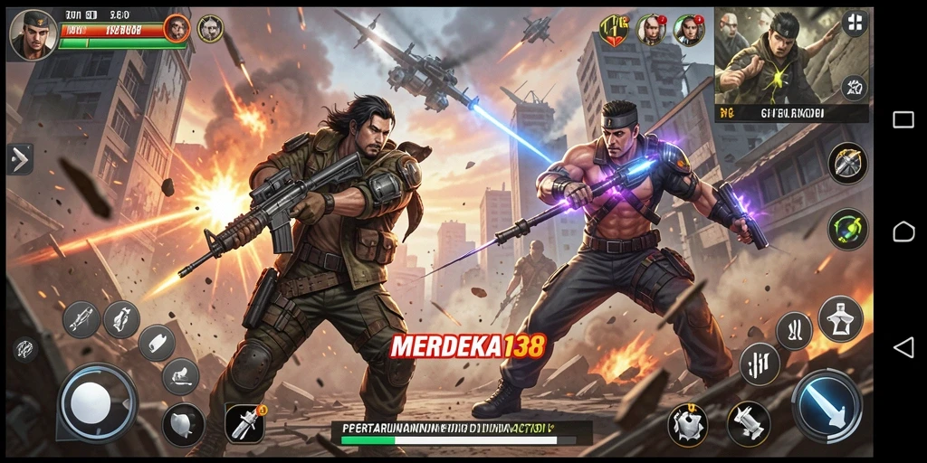 Tampilan gameplay seru dan mendebarkan di MERDEKA138.