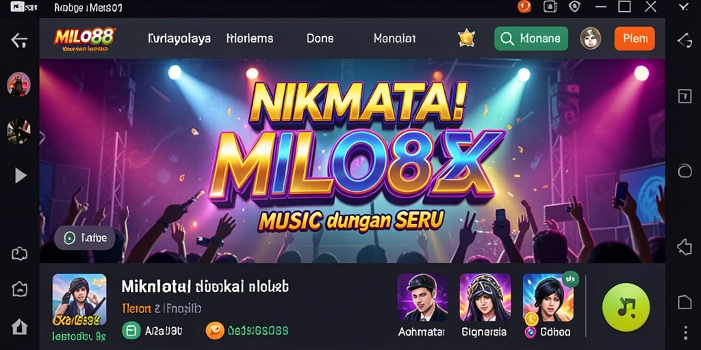 Tampilan gameplay menarik dengan interaksi musik yang menyenangkan.