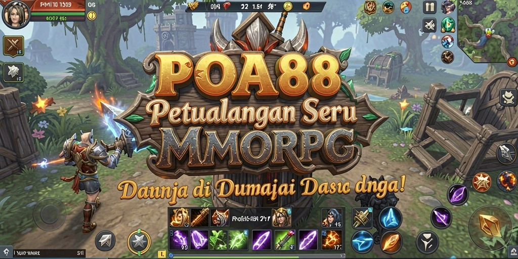 Screenshot menunjukkan aksi seru dalam petualangan MMORPG.