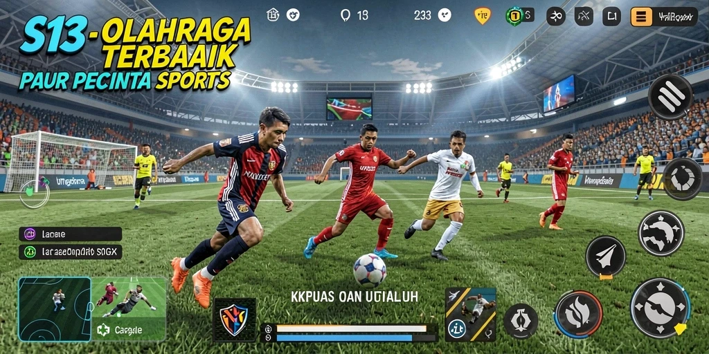 Tampilan gameplay S13 di lapangan olahraga yang intens.