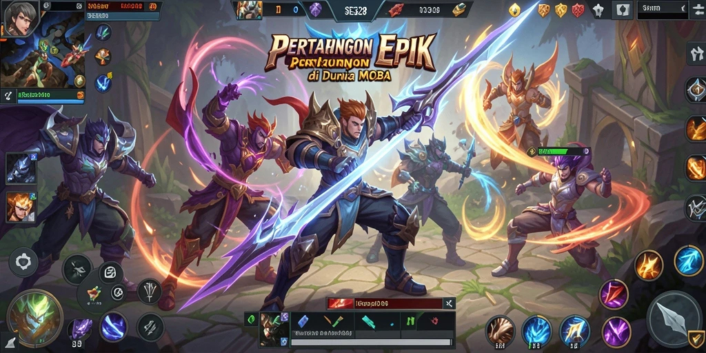 Tampilan in-game SE328 dengan aksi MOBA yang seru dan grafik menawan.