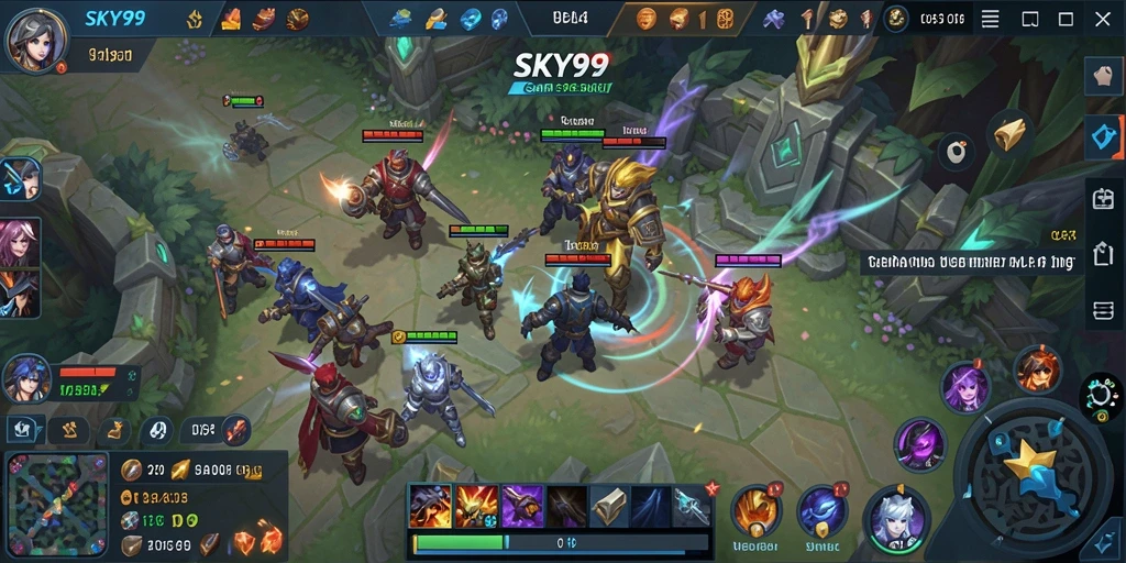 Gameplay seru dan menantang dalam SKY99 dengan karakter unik.