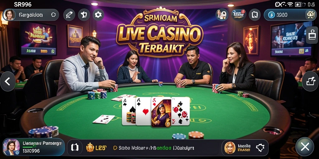 Tampilan gameplay Live Casino yang menawan dan interaktif.