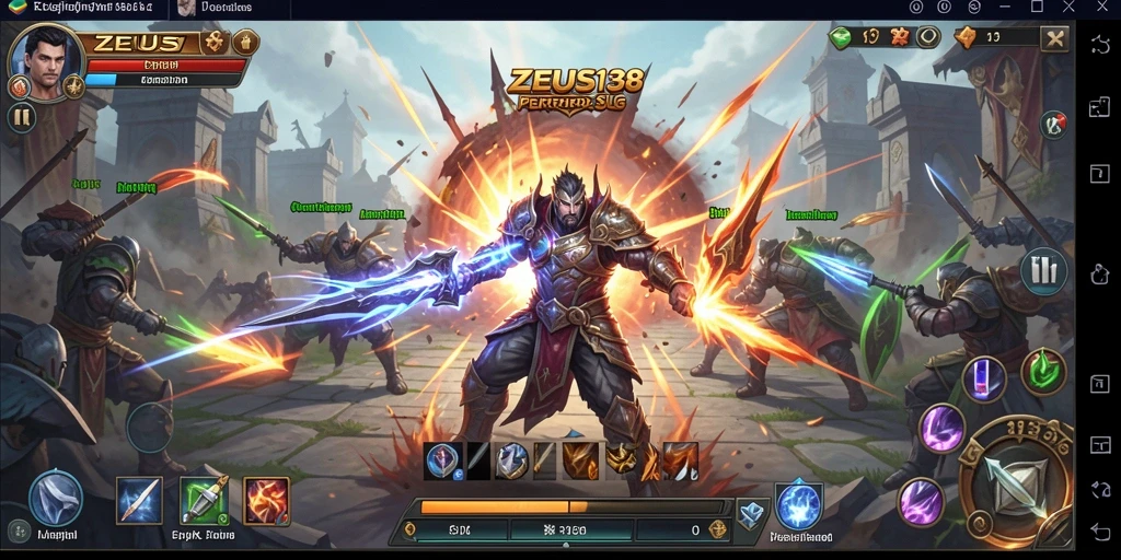 Tangkapan layar gameplay ZEUS138 menunjukkan pertarungan strategis yang mendebarkan.